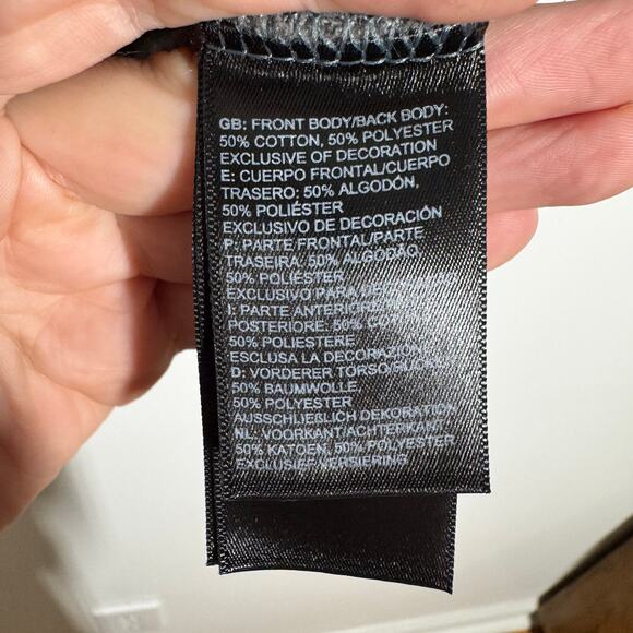 The North Face Top Women XL Gray Graphic Collection Sweatshirt Short Sleeve Gym - Picture 5 of 7